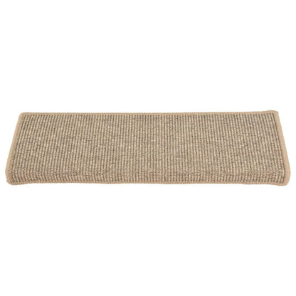 Stair Mats 15 pcs 65x21x4 cm Dark Beige Rectangular Edge