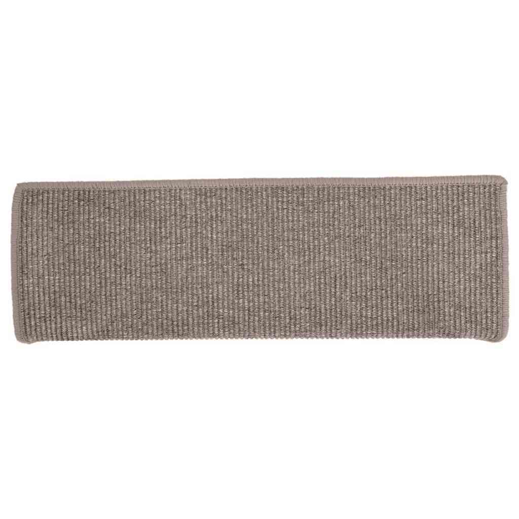 Stair Mats 15 pcs 65x21x4 cm Dark Beige Rectangular Edge