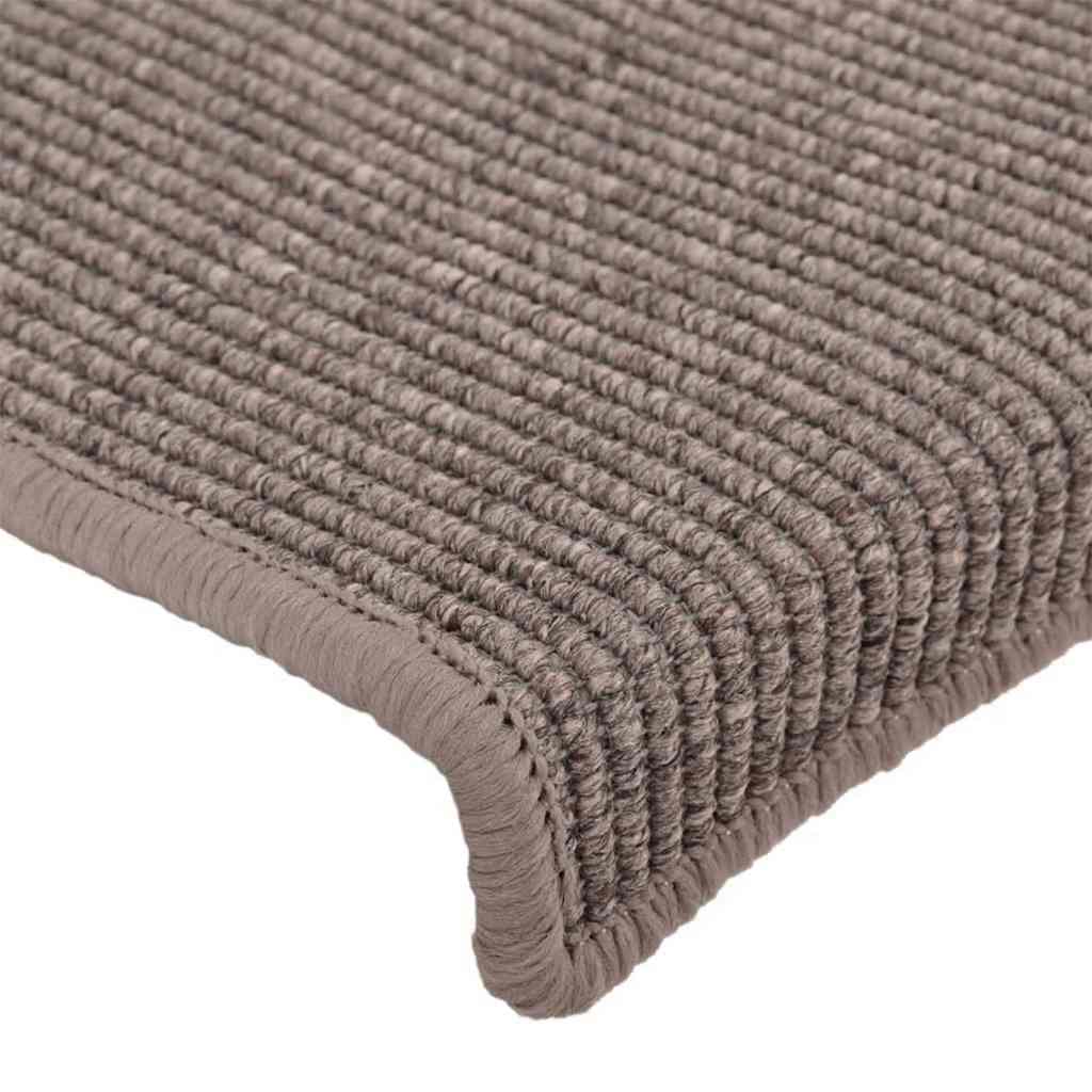 Stair Mats 15 pcs 65x21x4 cm Dark Beige Rectangular Edge