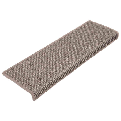 Stair Mats 15 pcs 65x21x4 cm Dark Beige Rectangular Edge