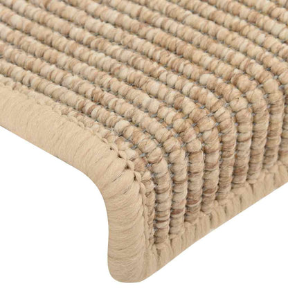 Stair Mats 15 pcs 65x21x4 cm Light Beige Rectangular Edge