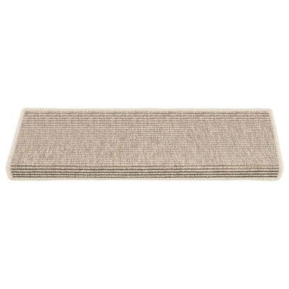 Stair Mats 15 pcs 65x21x4 cm Light Beige Rectangular Edge