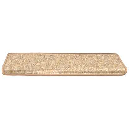 Stair Mats 15 pcs 65x21x4 cm Light Brown Rectangular Edge
