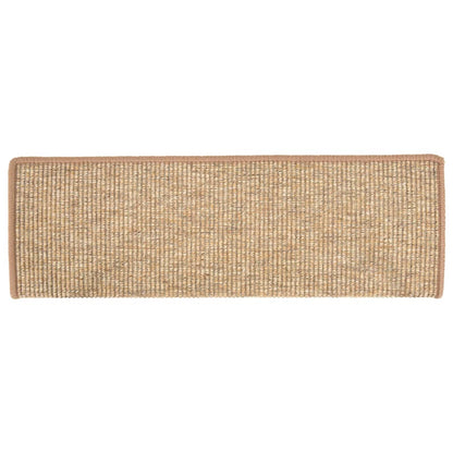Stair Mats 15 pcs 65x21x4 cm Light Brown Rectangular Edge