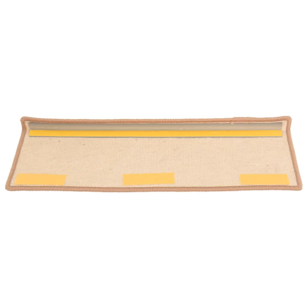 Stair Mats 15 pcs 65x21x4 cm Light Brown Rectangular Edge