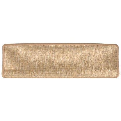 Stair Mats 15 pcs 65x21x4 cm Light Brown Rectangular Edge