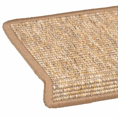 Stair Mats 15 pcs 65x21x4 cm Light Brown Rectangular Edge