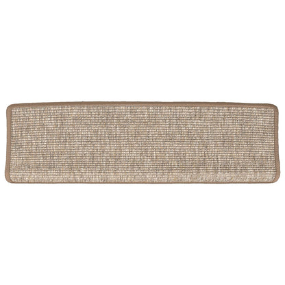 Stair Mats 15 pcs 65x21x4 cm Light Brown Rectangular Edge
