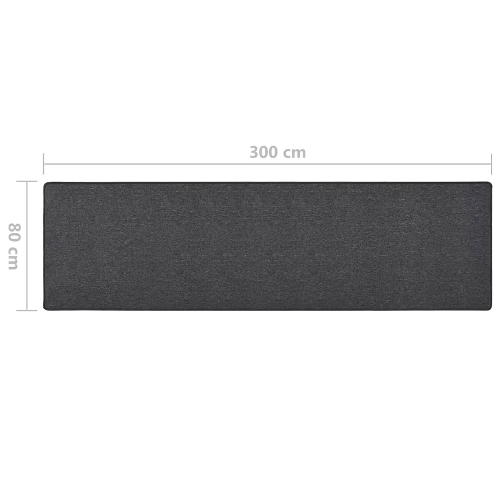 Carpet Runner Anthracite 80x300 cm