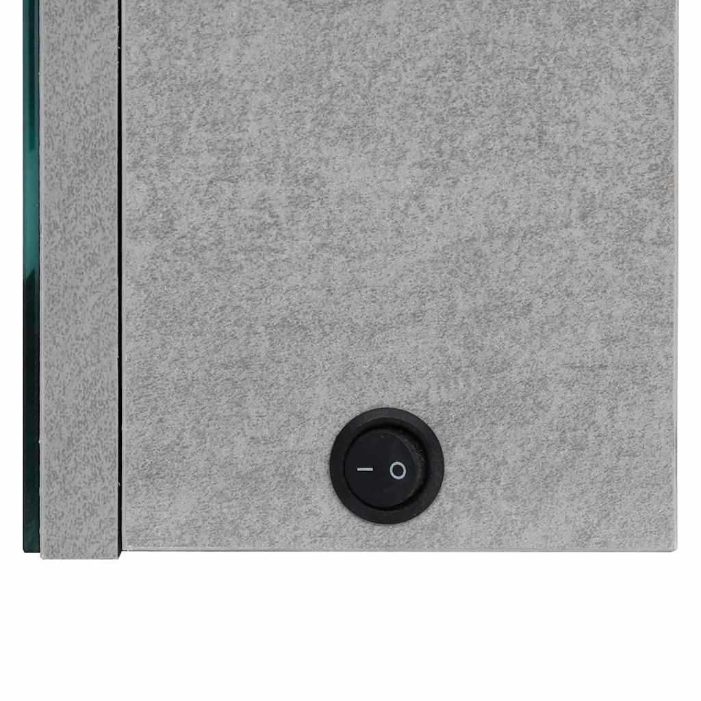 326479 vidaXL LED Bathroom Mirror Cabinet Concrete Grey 50x14x60 cm