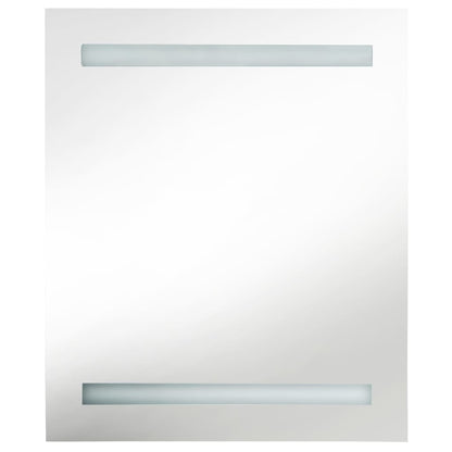 LED Bathroom Mirror Cabinet Black 50x14x60 cm