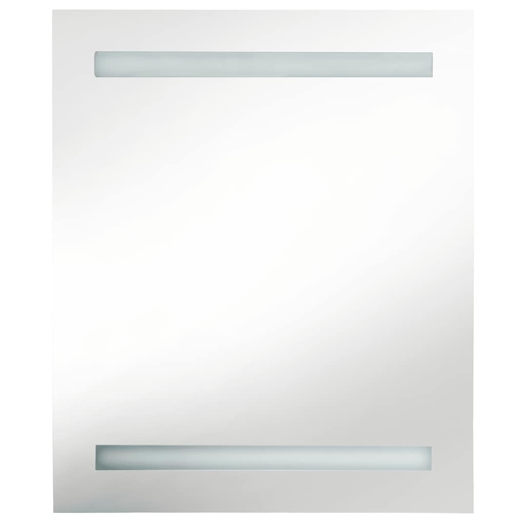 LED Bathroom Mirror Cabinet Black 50x14x60 cm