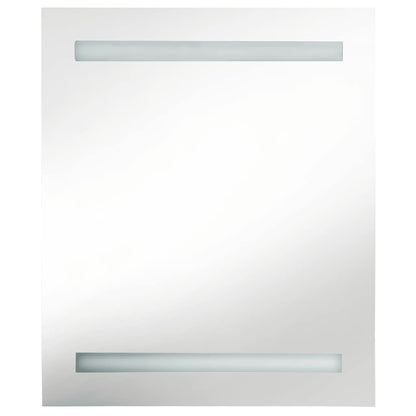 LED Bathroom Mirror Cabinet Black 50x14x60 cm