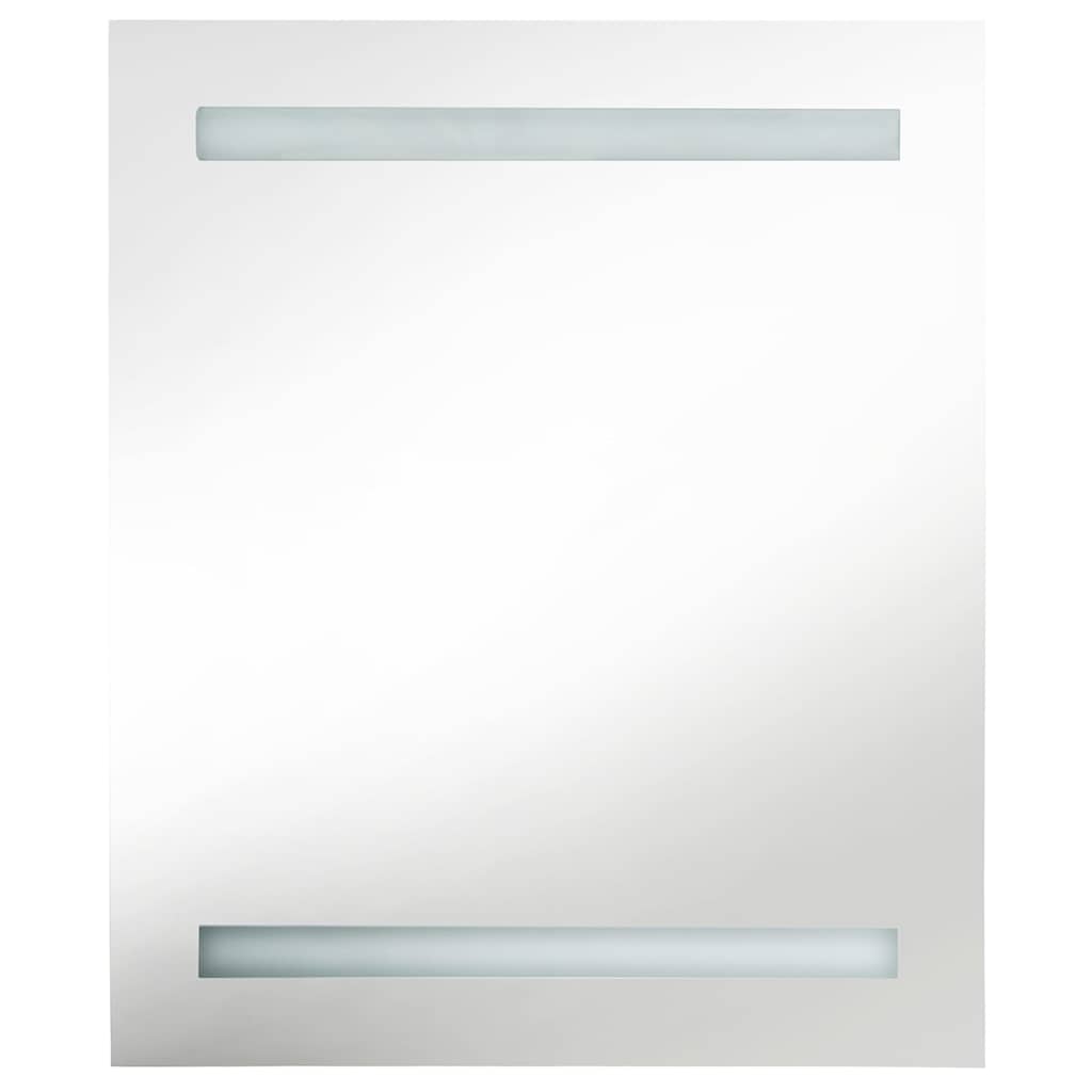 326484 vidaXL LED Bathroom Mirror Cabinet Oak 50x14x60 cm