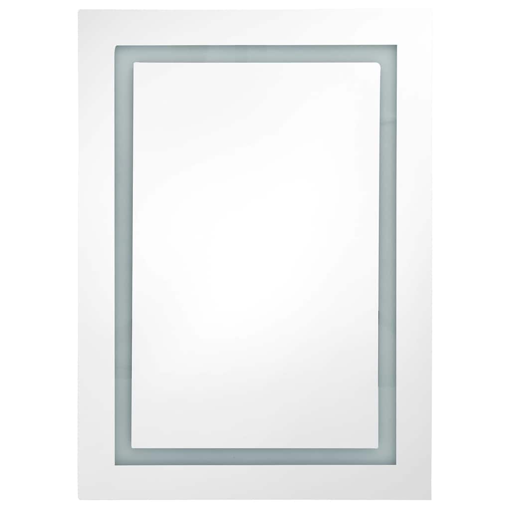 326494 vidaXL LED Bathroom Mirror Cabinet Shining White 50x13x70 cm