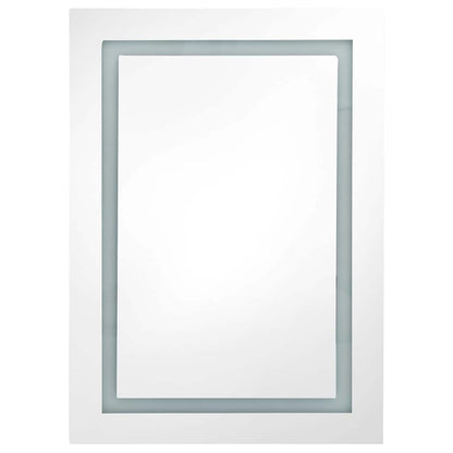 326494 vidaXL LED Bathroom Mirror Cabinet Shining White 50x13x70 cm