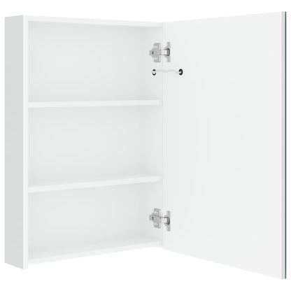 326494 vidaXL LED Bathroom Mirror Cabinet Shining White 50x13x70 cm