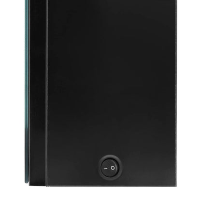 Bathroom Cabinet | Shining black | MDF with melamine finish, glass