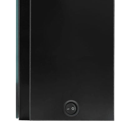 LED Bathroom Mirror Cabinet Shining Black 50x13x70 cm