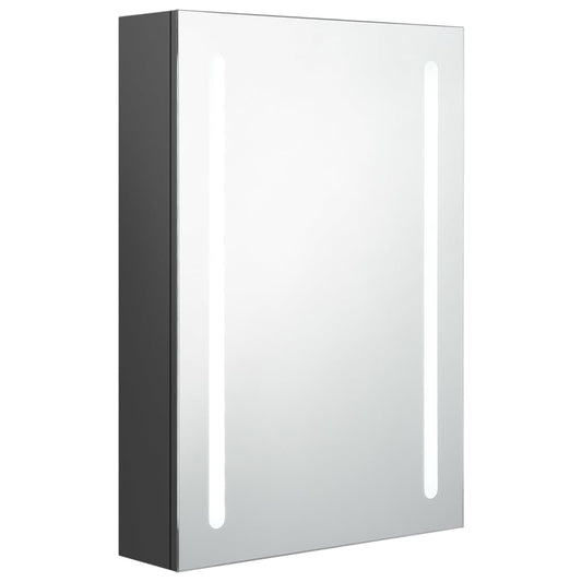 Bathroom Cabinet | Grey | MDF with Melamine Finish, Glass | Medium