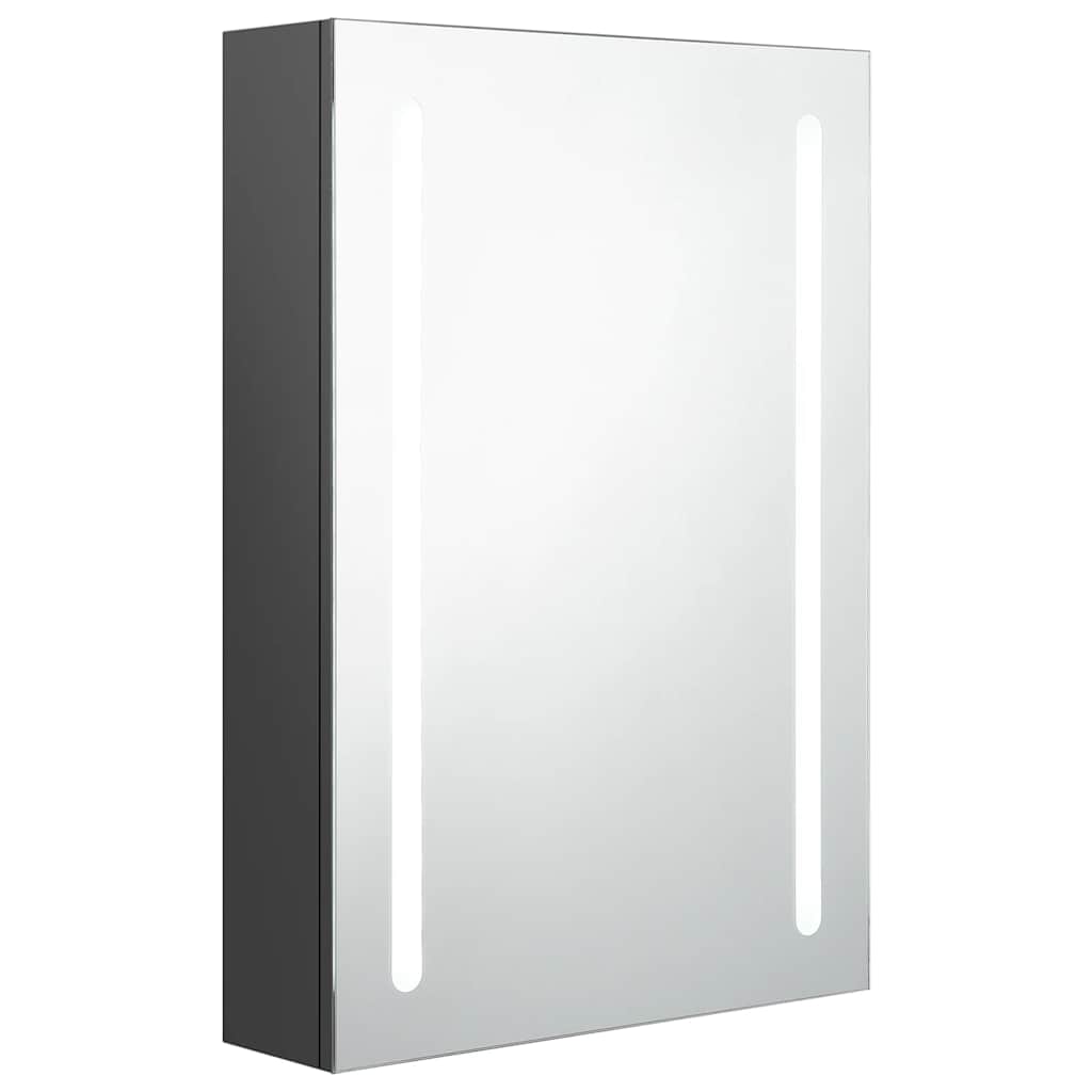 LED Bathroom Mirror Cabinet Grey 50x13x70 cm