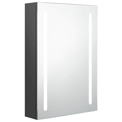 LED Bathroom Mirror Cabinet Grey 50x13x70 cm