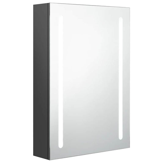 LED Bathroom Mirror Cabinet Grey 50x13x70 cm