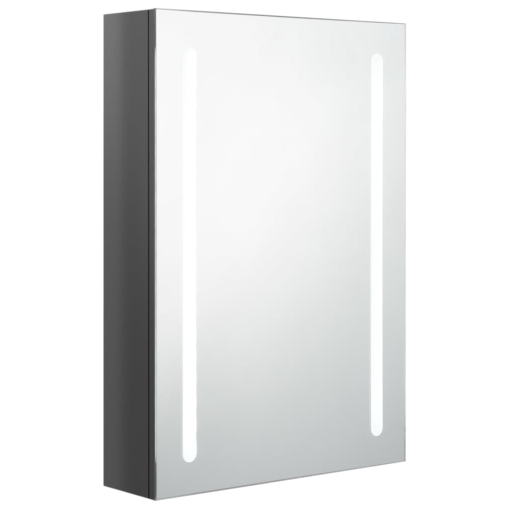 Bathroom Cabinet | Shining Grey | MDF in melamine finish, glass