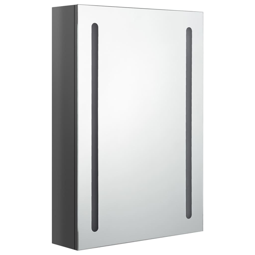 Bathroom Cabinet | Shining Grey | MDF in melamine finish, glass