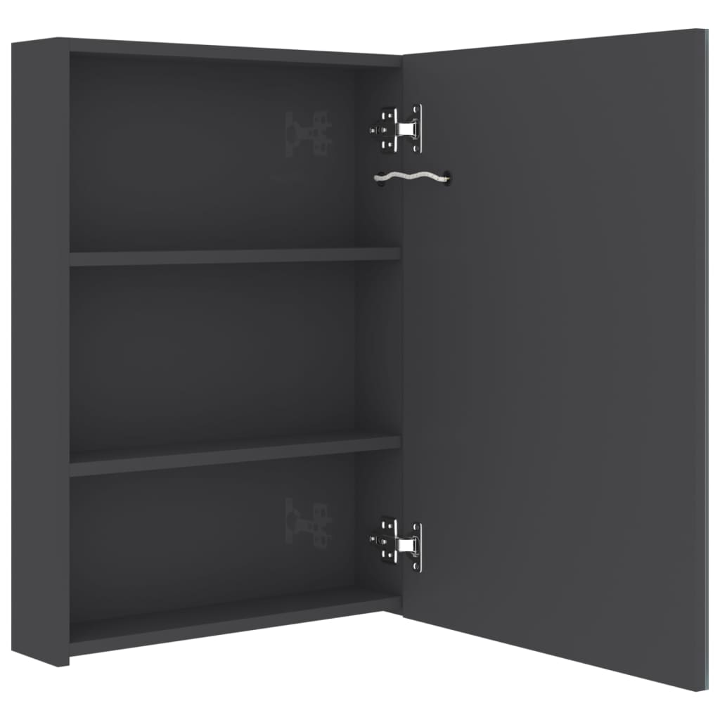 Bathroom Cabinet | Shining Grey | MDF in melamine finish, glass