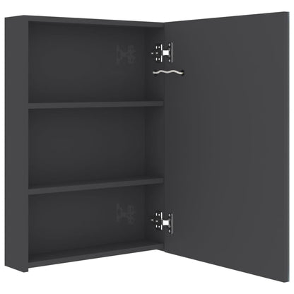 Bathroom Cabinet | Shining Grey | MDF in melamine finish, glass