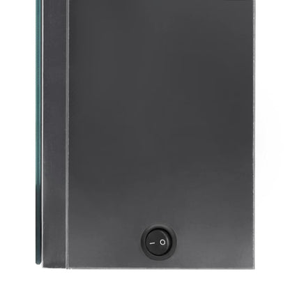 LED Bathroom Mirror Cabinet Shining Grey 50x13x70 cm