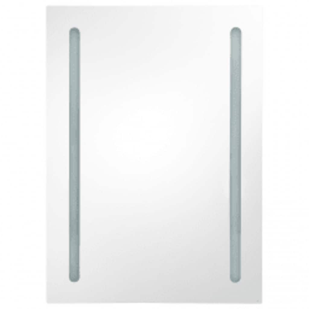 LED Bathroom Mirror Cabinet Oak 50x13x70 cm