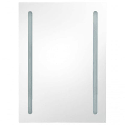 LED Bathroom Mirror Cabinet Oak 50x13x70 cm