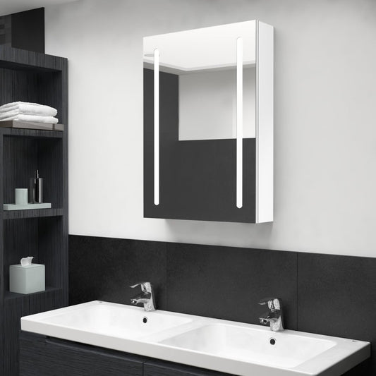 Bathroom Cabinet | Shining White | MDF with melamine finish, glass