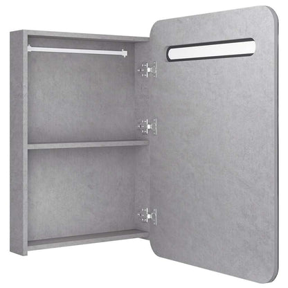 Bathroom Cabinet | Concrete grey | MDF with melamine finish, glass