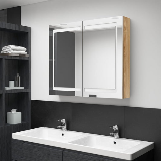 Bathroom Cabinet | Oak | MDF with melamine finish, glass | Medium