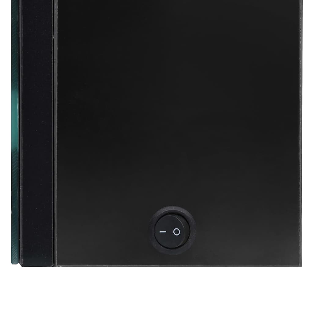 326519 vidaXL LED Bathroom Mirror Cabinet Shining Black 62x14x60 cm