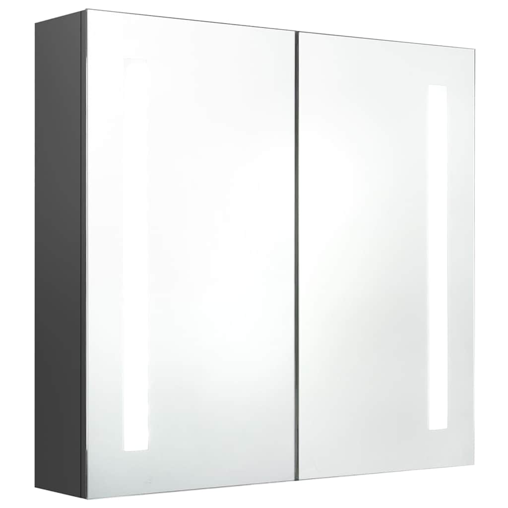 Bathroom Cabinet | Grey | MDF board with melamine finish, glass | Medium