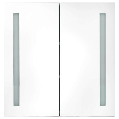326520 vidaXL LED Bathroom Mirror Cabinet Grey 62x14x60 cm