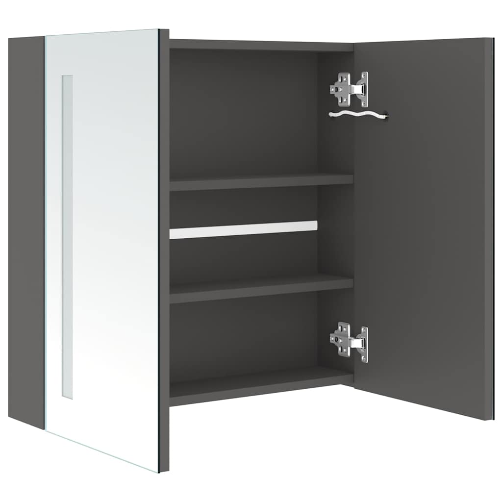 Bathroom Cabinet | Grey | MDF board with melamine finish, glass | Medium