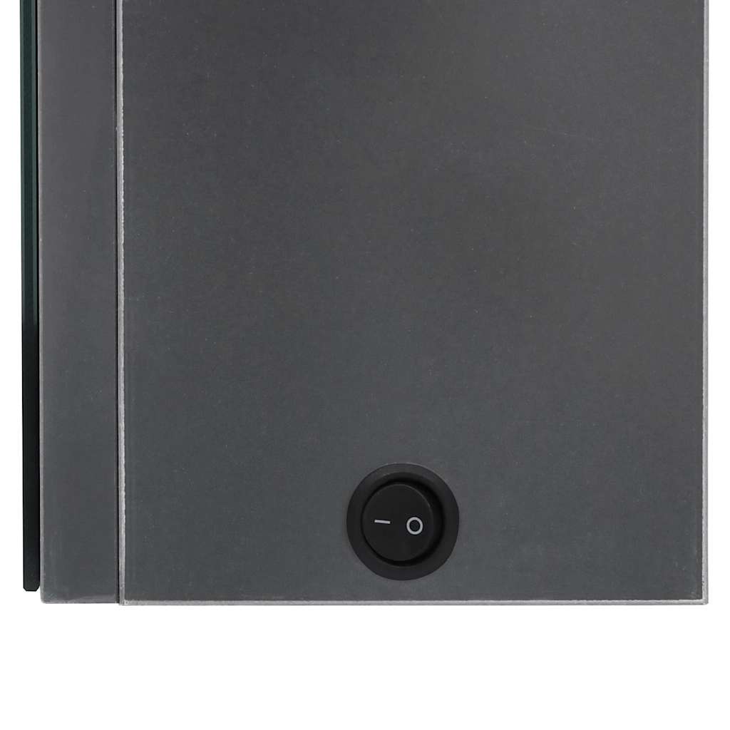 326521 vidaXL LED Bathroom Mirror Cabinet Shining Grey 62x14x60 cm