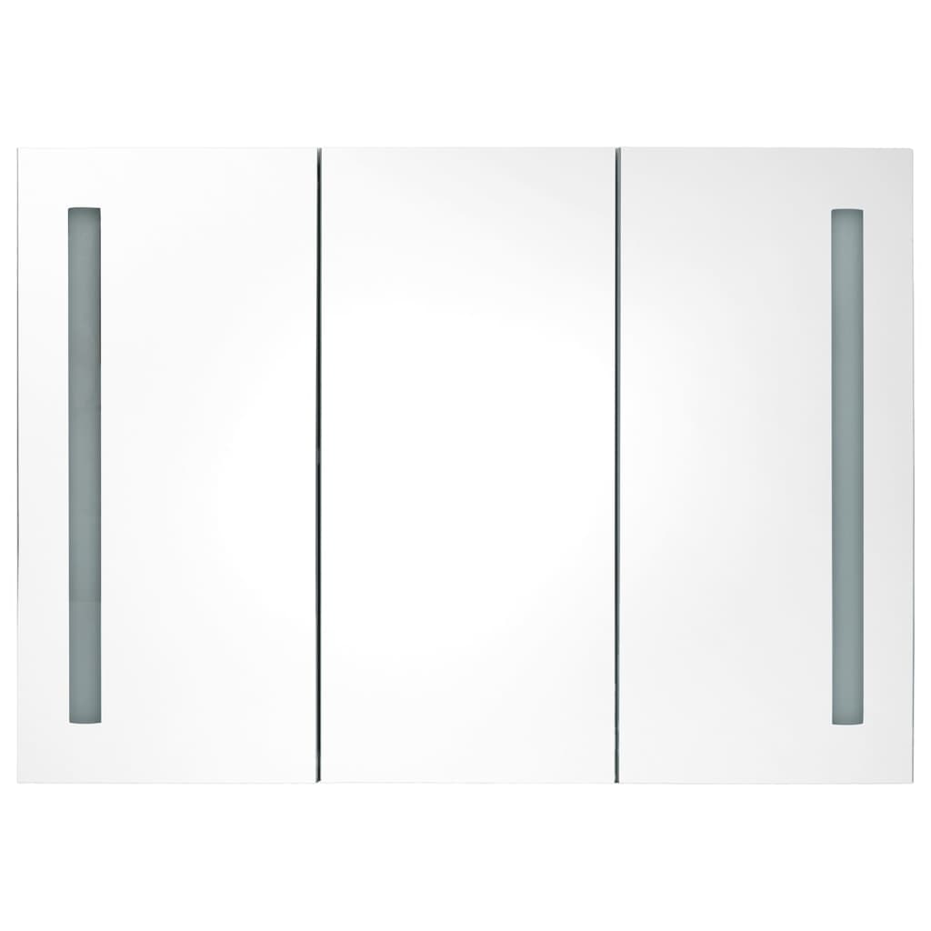 LED Bathroom Mirror Cabinet 89x14x62 cm Grey