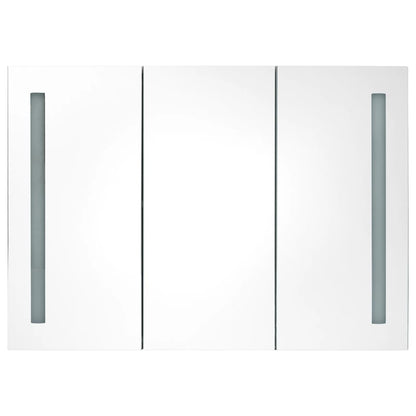 Bathroom Cabinet | Shining Grey | MDF with Melamine Finish, Glass Mirror