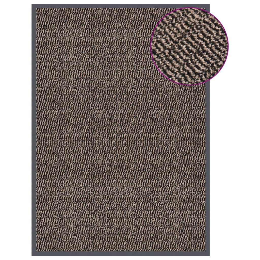 Doormat | Dark Brown | Polypropylene, Rubber | 60 x 90 cm | Non-slip