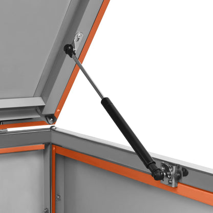 Single Wheelie Bin Shed 69x77.5x112.5 cm Stainless Steel
