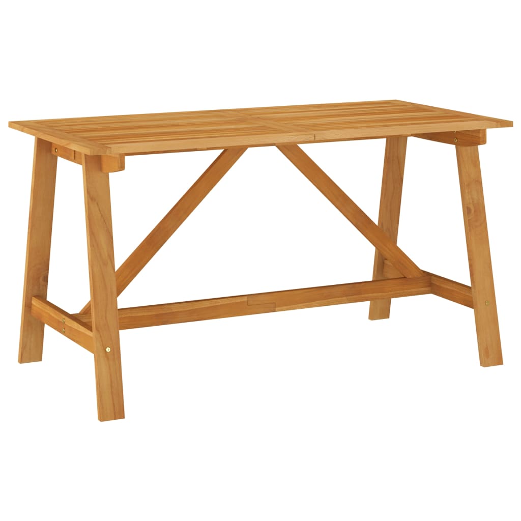 Dining Set | Brown | Solid acacia wood, PE rattan, powder-coated steel