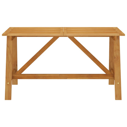 Dining Set | Brown | Solid acacia wood, PE rattan, powder-coated steel
