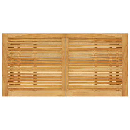 Dining Set | Brown | Solid acacia wood, PE rattan, powder-coated steel