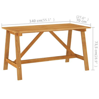 Dining Set | Black | Solid Acacia wood | Medium | Stackable